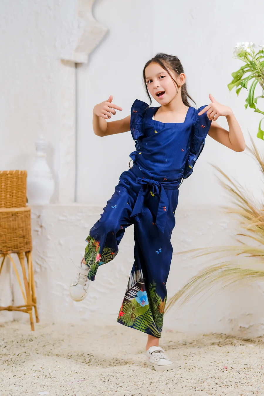 Kids 1 pc ready to wear - Tropical Night Jumpsuit