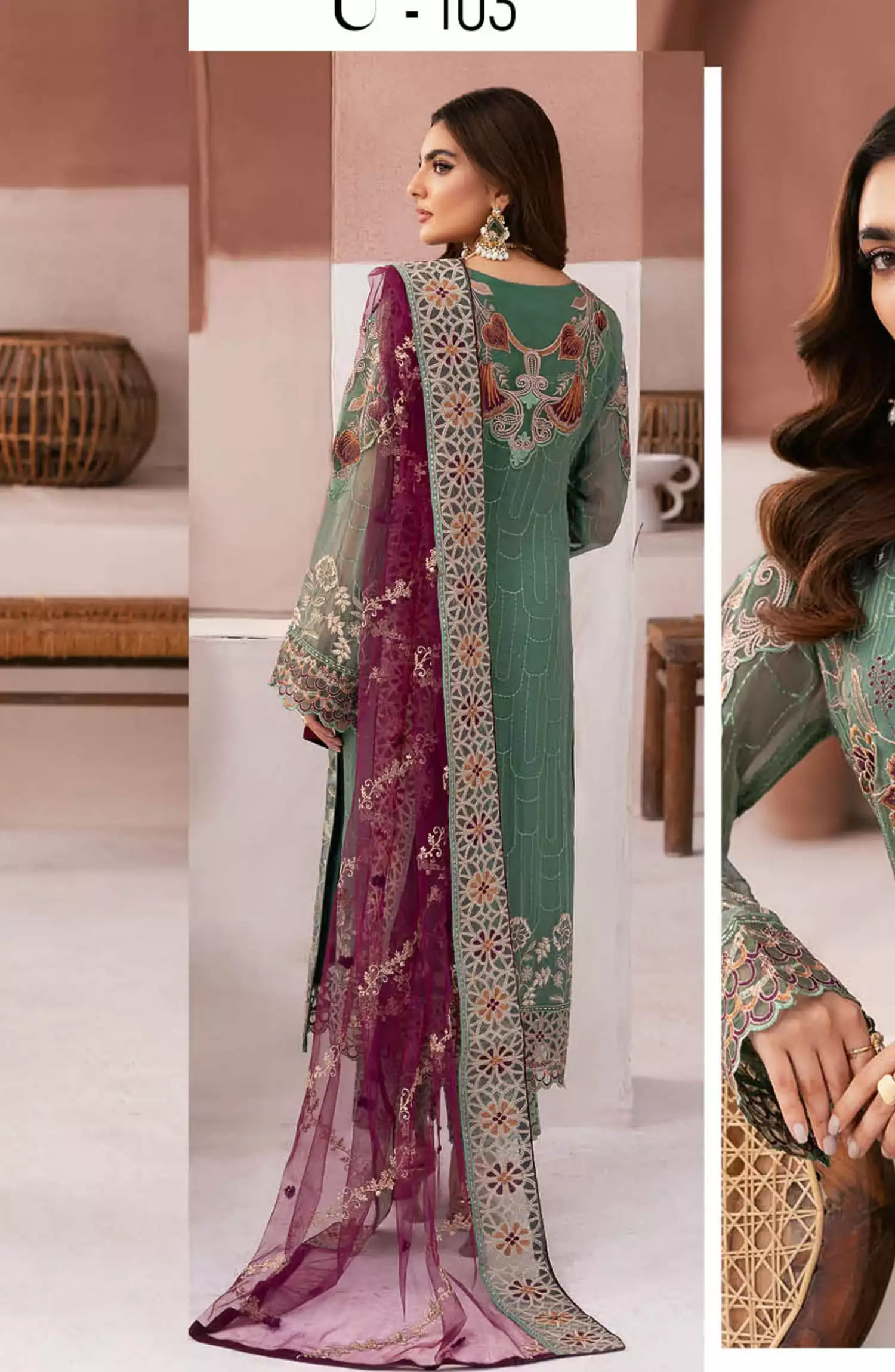 Ramsha Arzoo Chiffon Collection Vol 01 - U 103