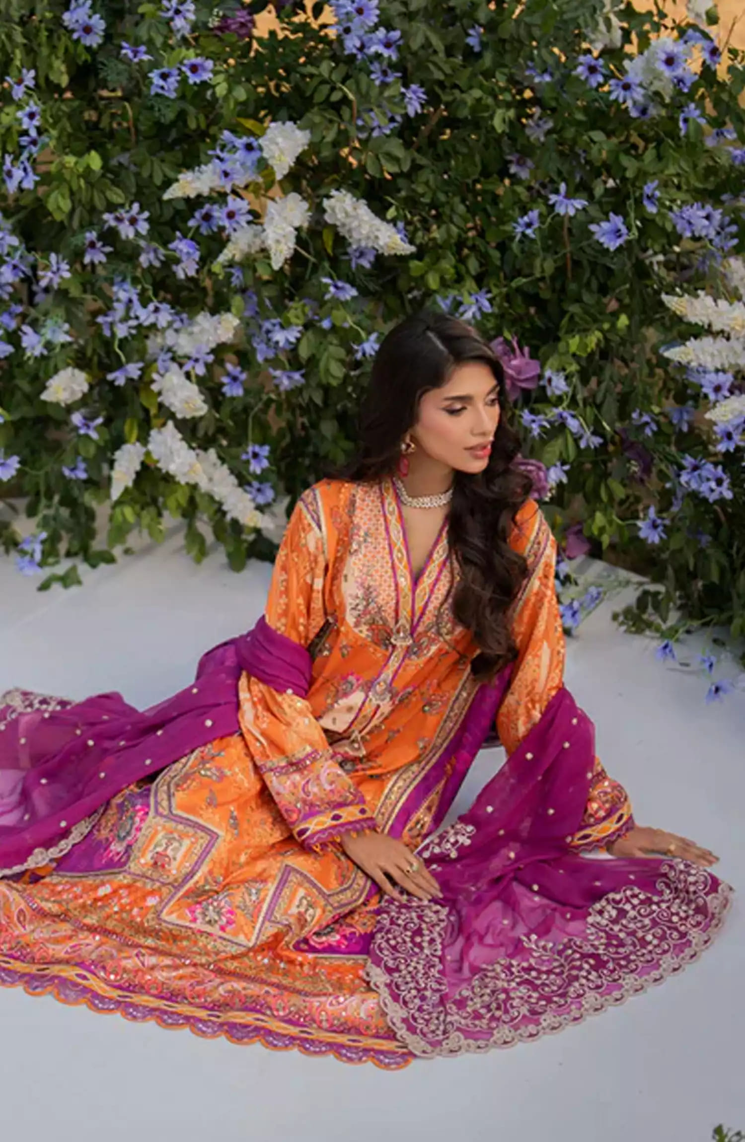 Qalamkar Luxe Silk Collection 2024 - UA-03 ALMA