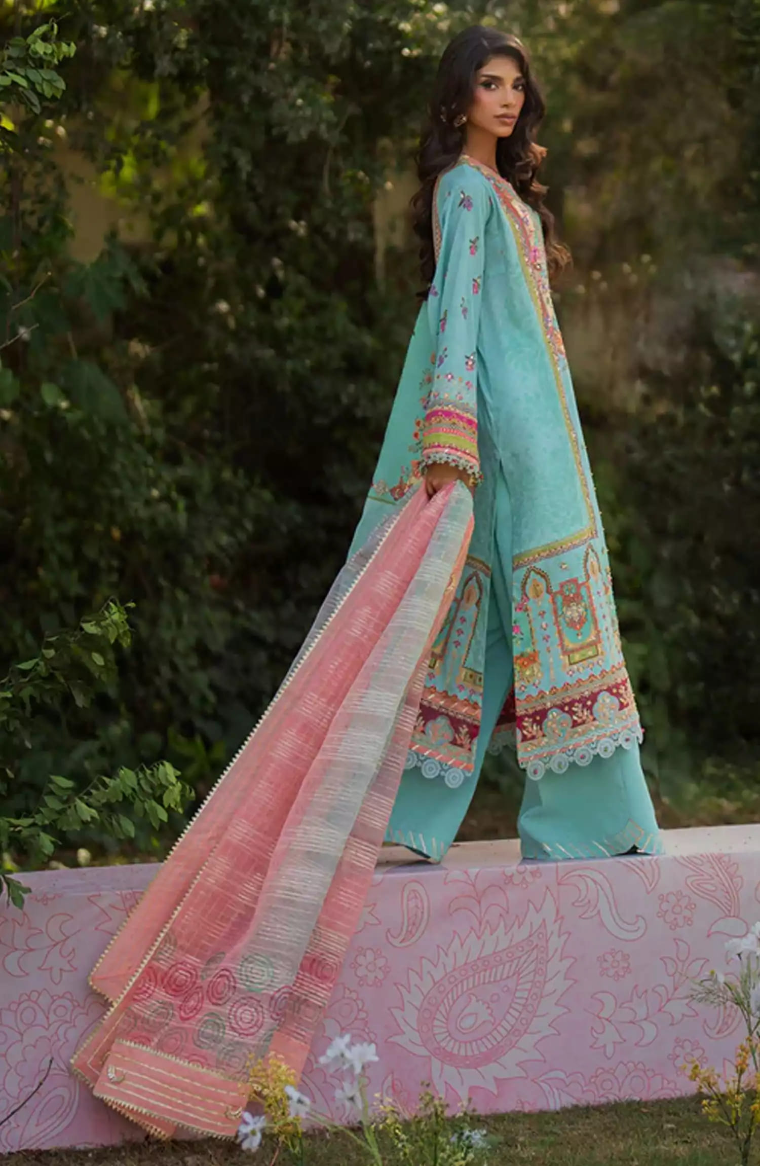 Qalamkar Luxe Silk Collection 2024 - UA-06 SARA