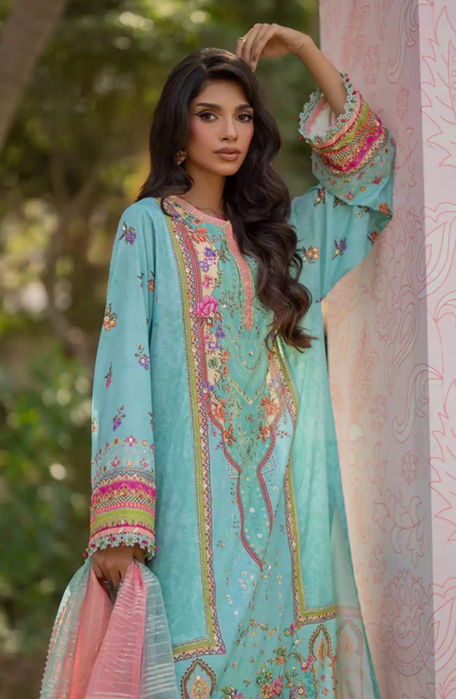 Qalamkar Luxe Silk Collection 2024 - UA-06 SARA