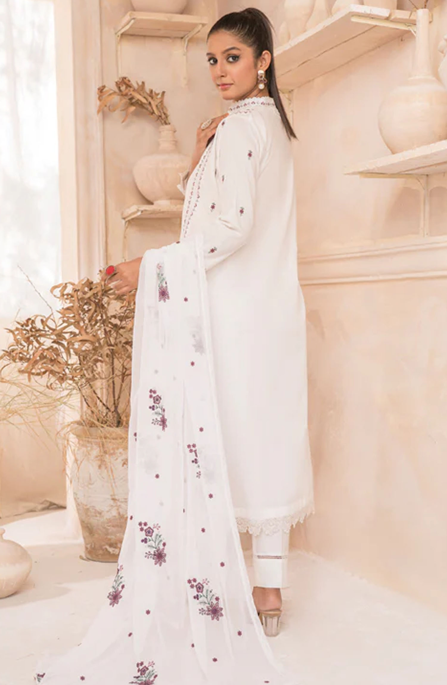 Roop Rang Stitched Collection By AL Harir Apparel-Ayaana White