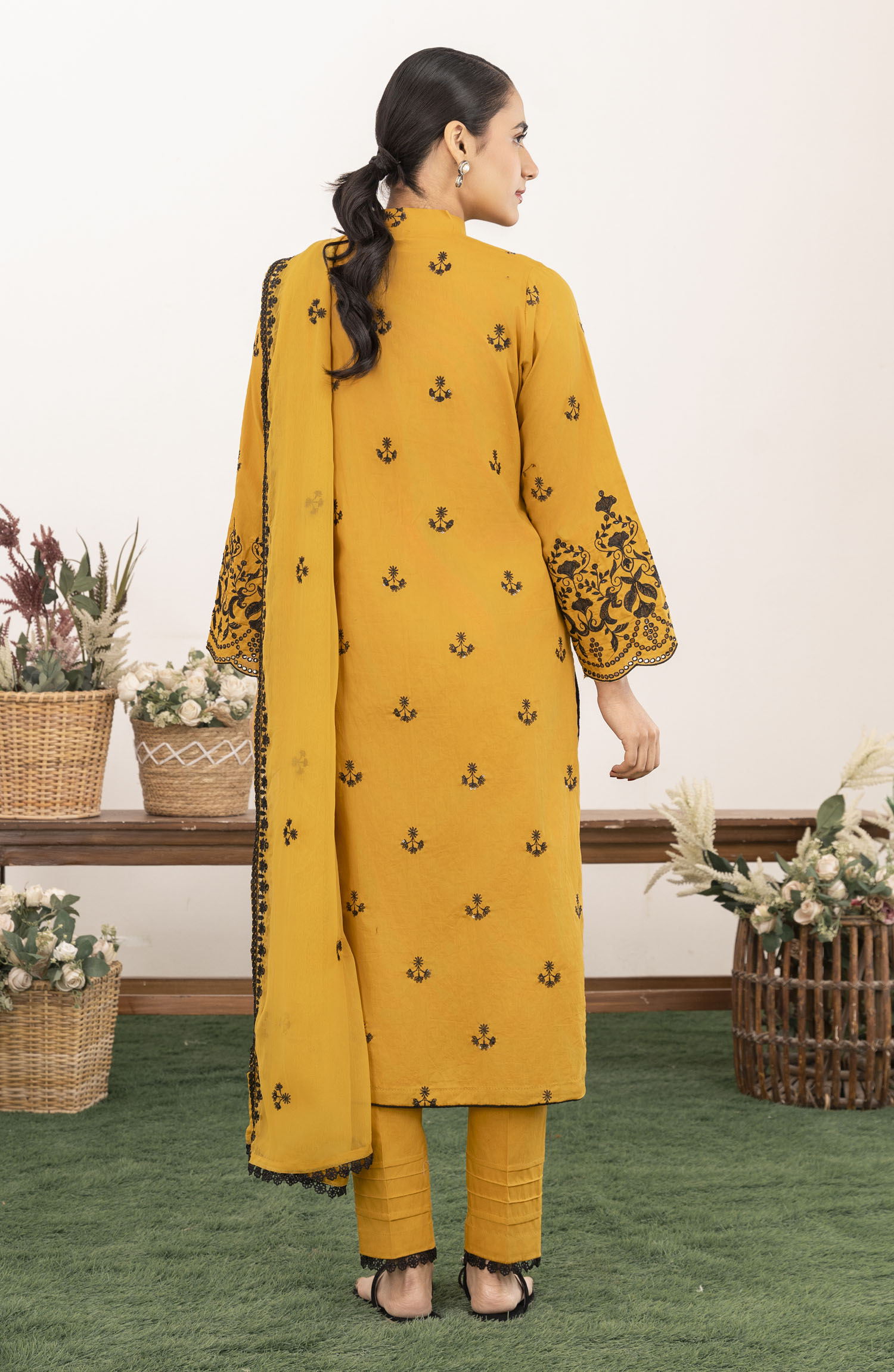 Roop Rang Stitched Collection By AL Harir Apparel-Parisa Mustard