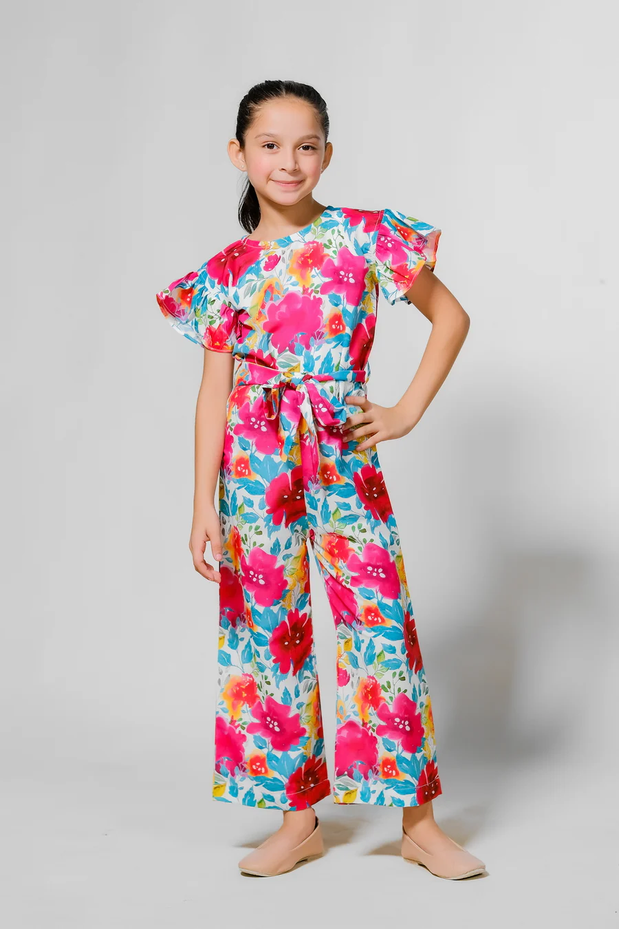 Kids 1 pc ready to wear - Vibrant Garden Jumpsuit