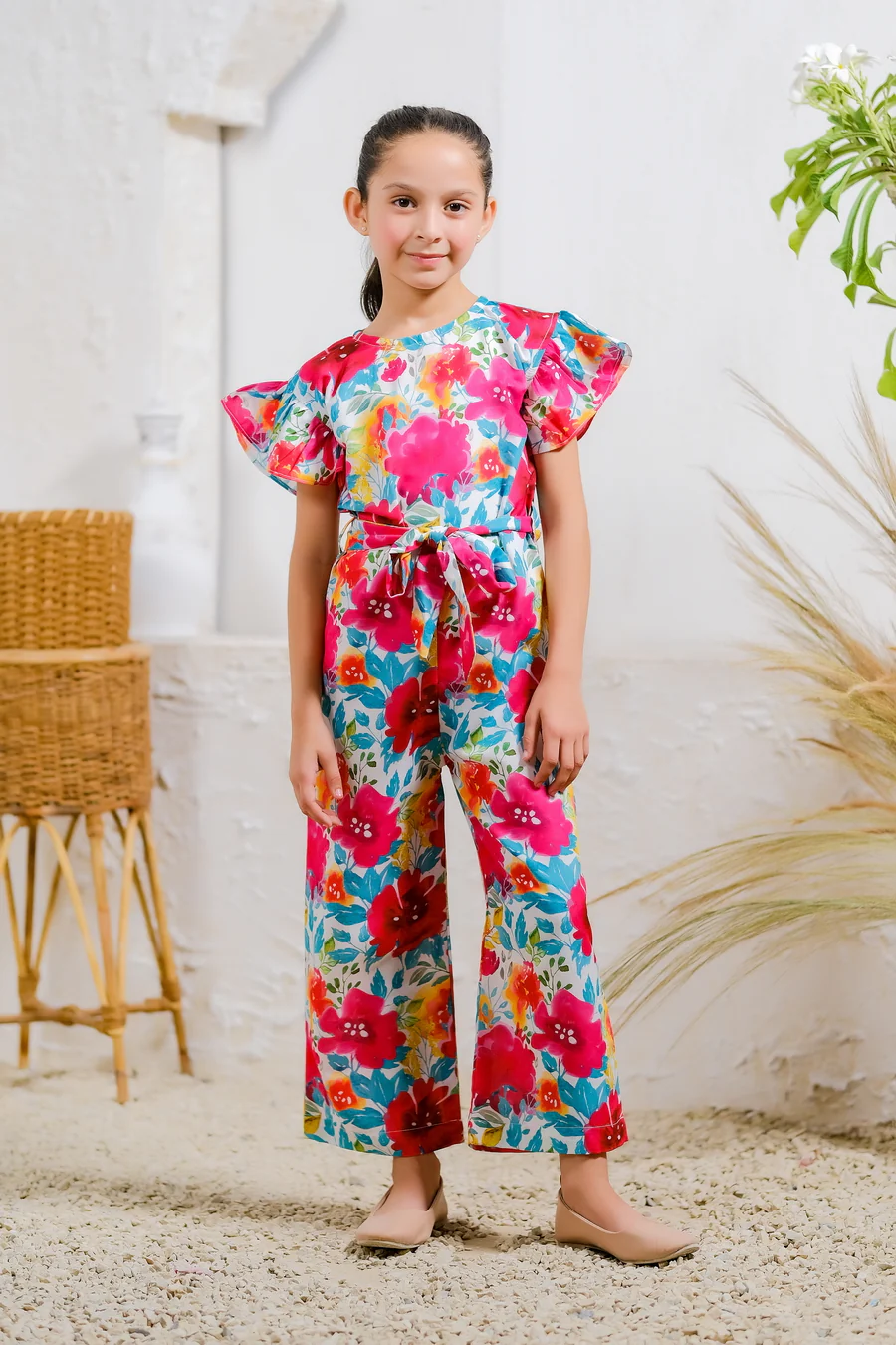 Kids 1 pc ready to wear - Vibrant Garden Jumpsuit