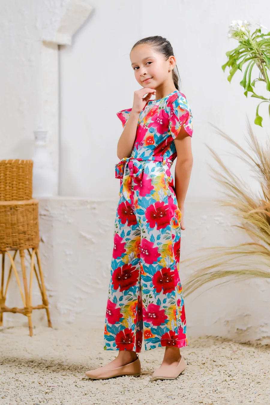 Kids 1 pc ready to wear - Vibrant Garden Jumpsuit