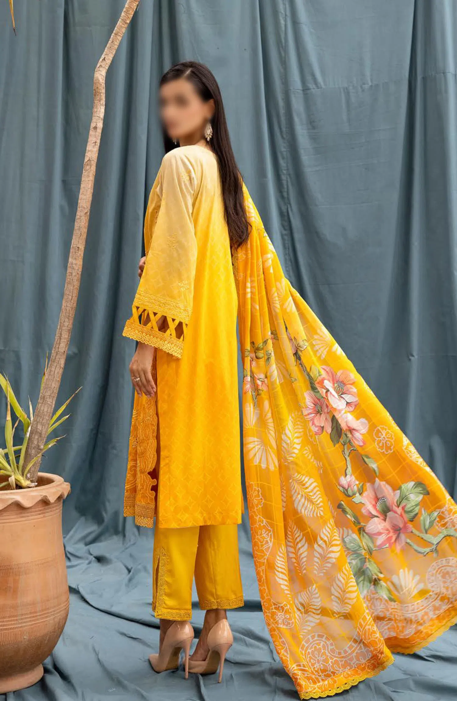 Vantage Printed and Embroidered Lawn Collection By NUR - VN-23