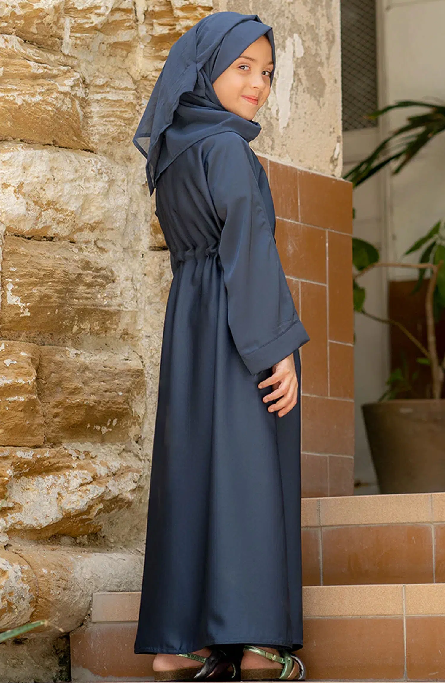 Black Camels Summer Kids Abaya Collection - Wafa Basic Abaya