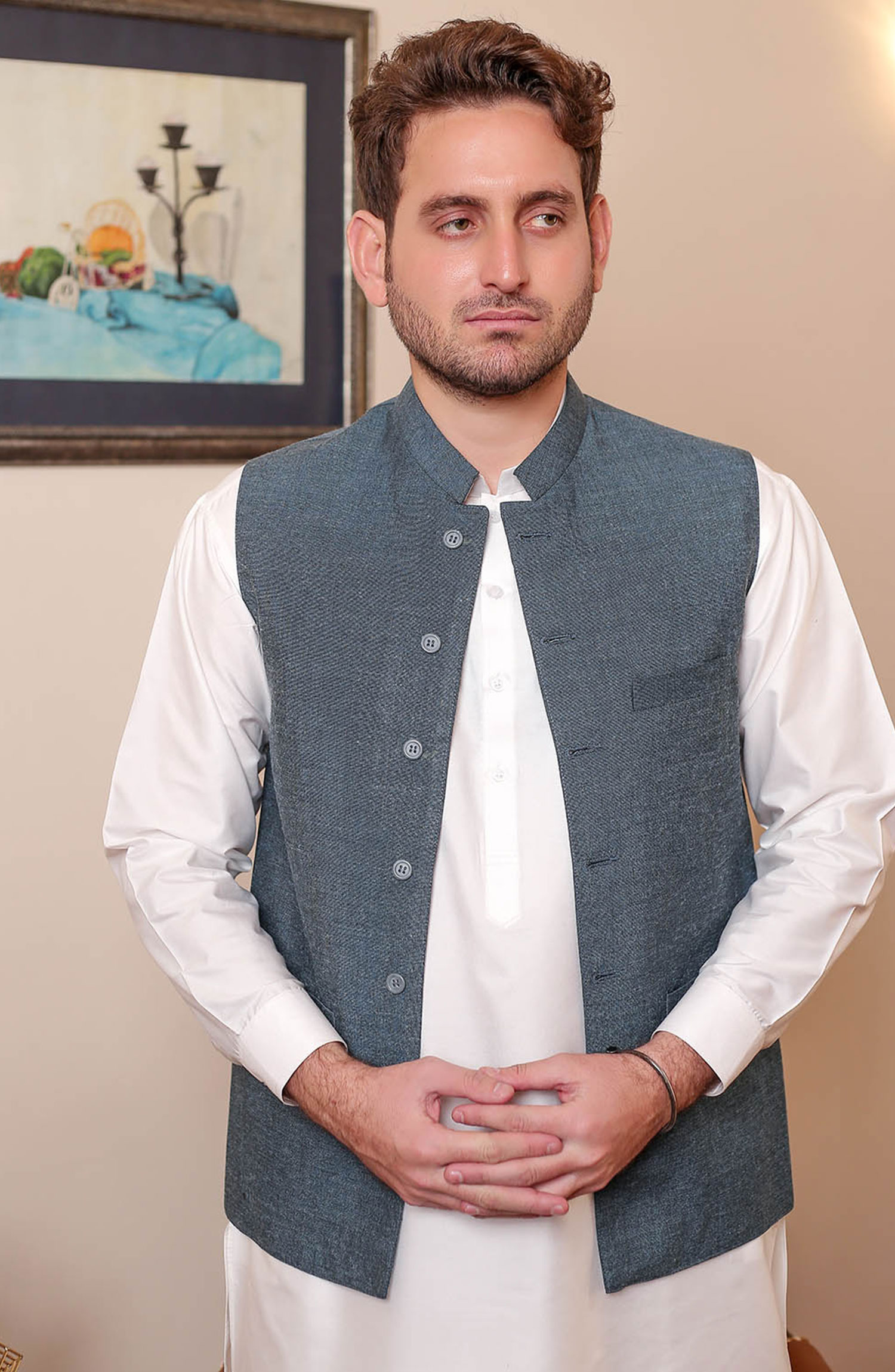 Real Image Mens Waist Coat and Prince Coat Collection - wp110