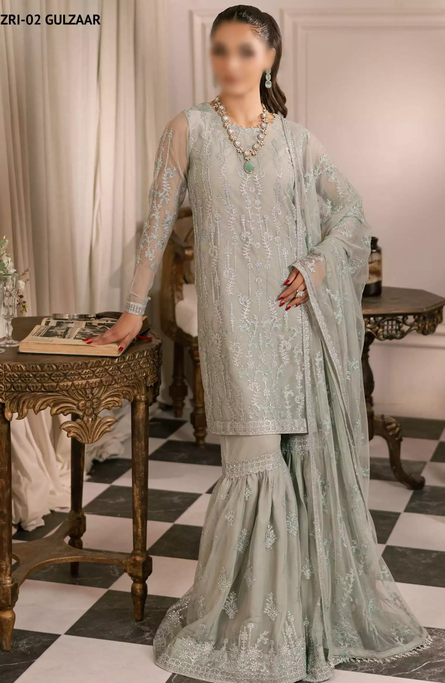 Inayat Unstitched Formals Wear By Zarif - ZRI-02 GULZAAR